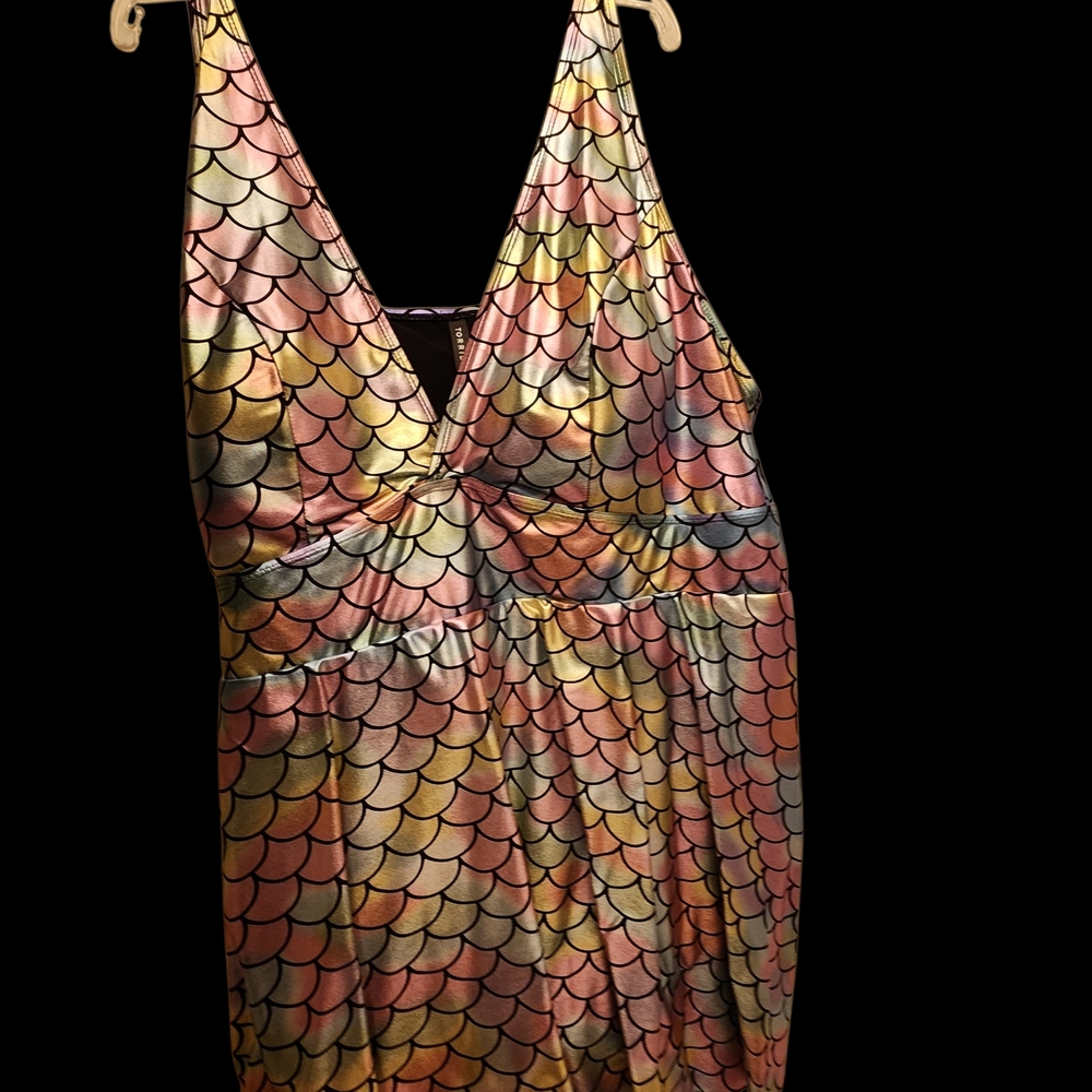 Torrid Multicolor Scale Pattern Swimsuit Dress 》 READ BELOW■ EUC 6x